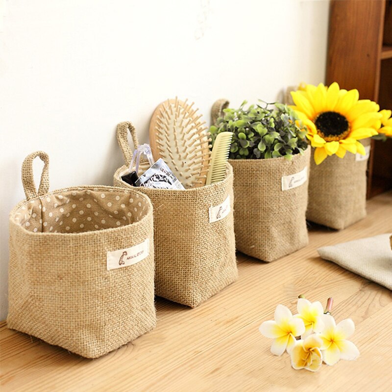 Linen Bag Bulk - Bolsillo de pared colgante pequeño de