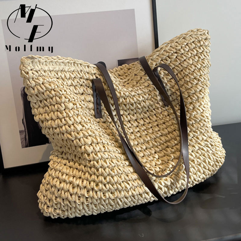 Linen Bag Bulk - Bolsos de mano tejidos de paja,