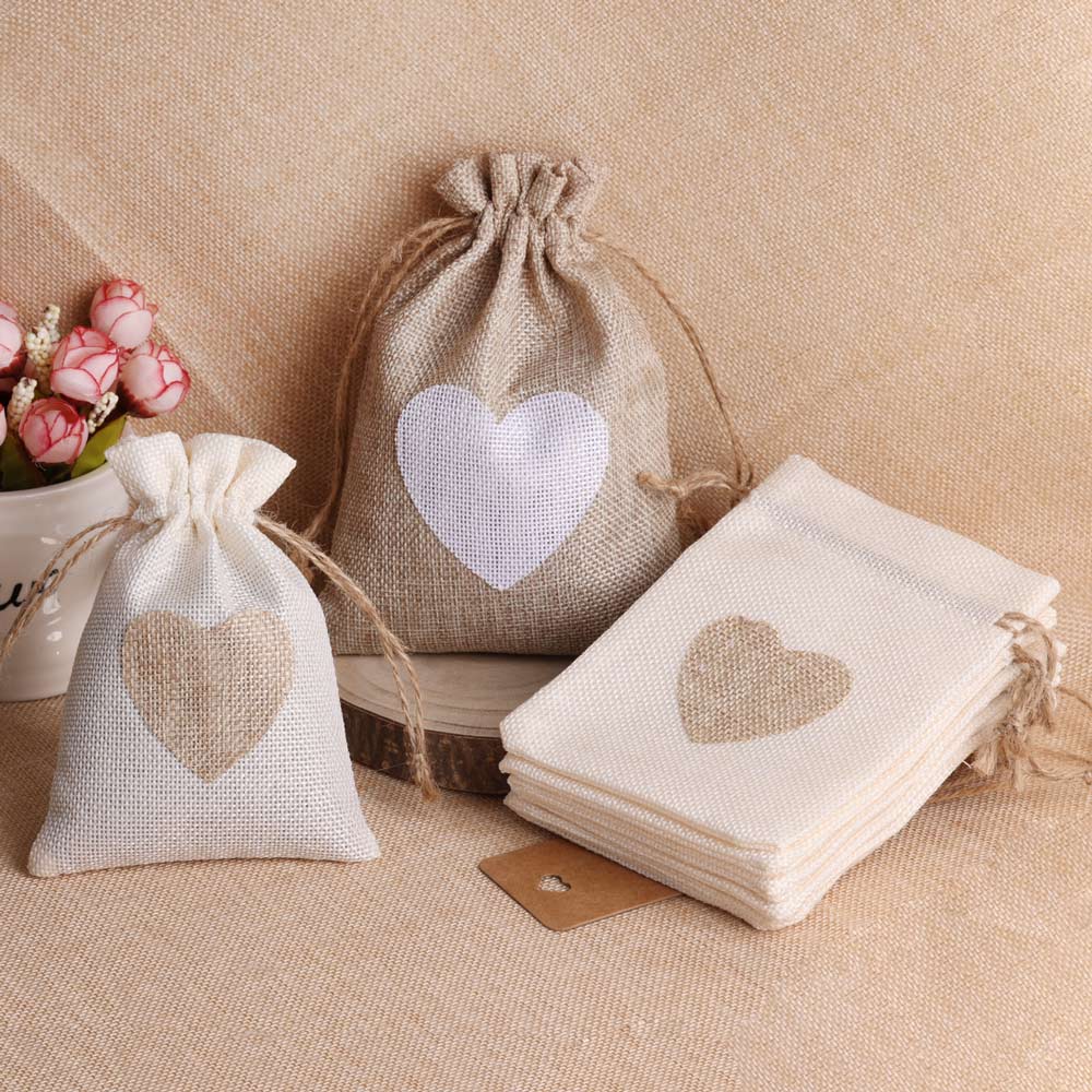 Bolsa de lino con corazón para - Linen Bag Bulk reseña y precio