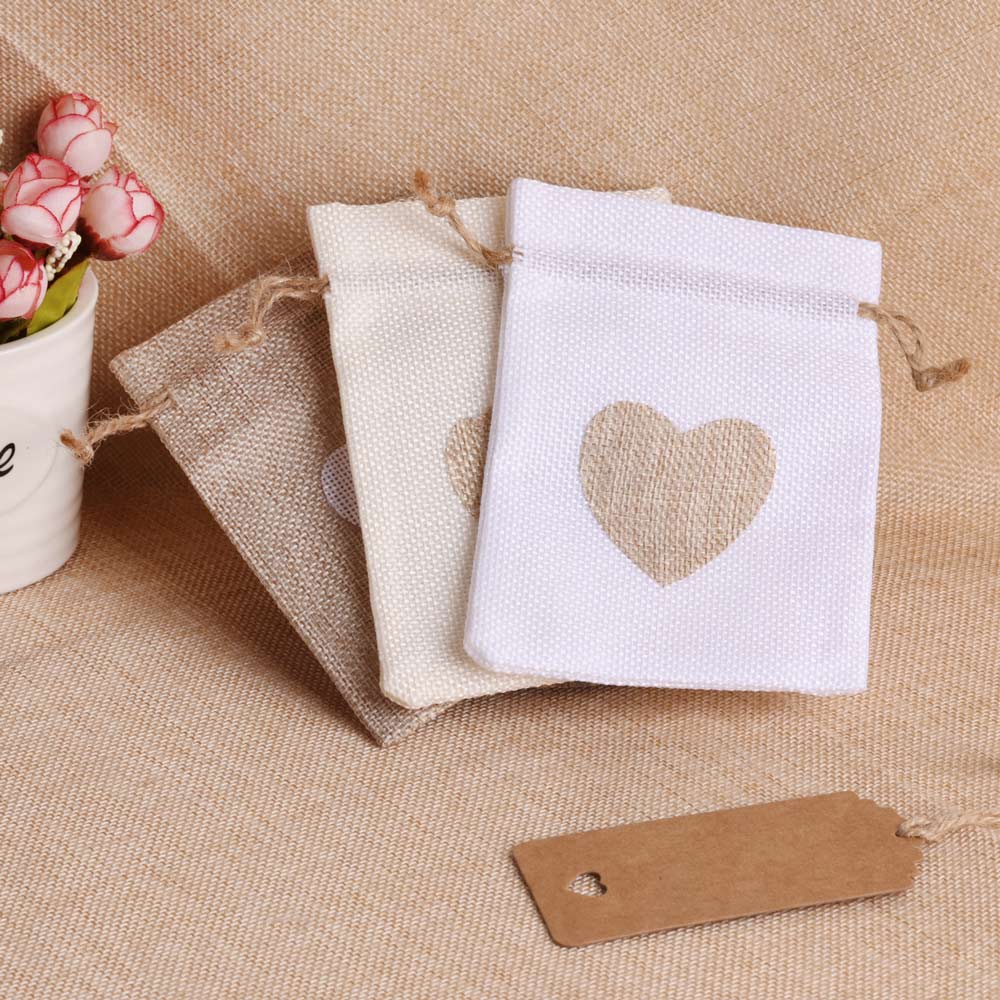 Bolsa de lino con corazón para - Linen Bag Bulk reseña y precio